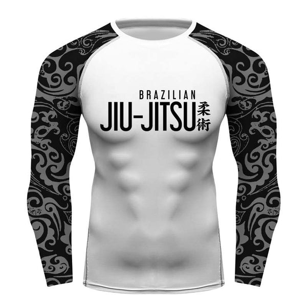 Bjj Rashguard Kimono Jiu jitsu T-shirt Mma Men GI Kickboxing Muay Thai  T-shirts Fitness