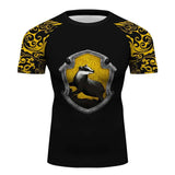 Hufflepuff Harry Potter Short Sleeve MMA BJJ Fitness Yoga Running Cycling Use Tee