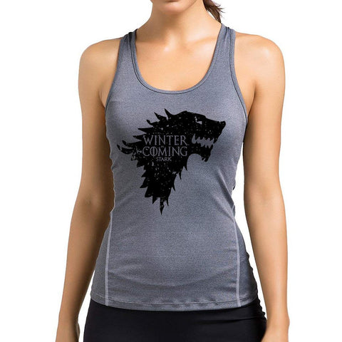 Women's Winter Is Coming STARK  Base Layer Dry Fit Tank Top