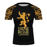 Game of Thrones House Lannister short sleeves Compression Activewear T-Shirt