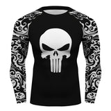 Totem Bones Skull Gym Sport Compression Shirt Rash Guard