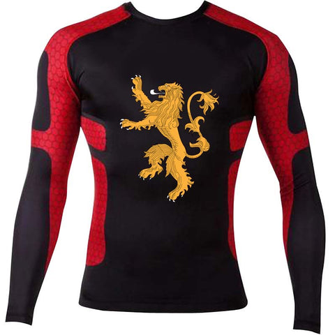 Game of Thrones House Lannister  Compression Shirt - BJJ, MMA, Muay Thai