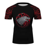 Game of Thrones House Stark The Wolf short sleeves Compression Activewear T-Shirt