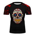 Suger Skull Blue Eyes Moisture Wicking Dry-Fit BJJ Rash Guard