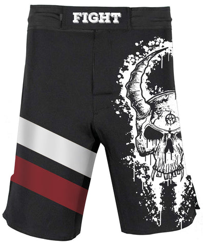 Anime Skull Mens Gym Workout BJJ Shorts