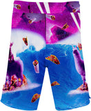 Funny Surfing Cat Pink Sky Kick Boxing Trunks MMA Shorts