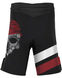 Metallic Skull Two Stripes Mens MMA Training No GI shorts