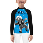 Space Cat Kids Rash Guard Boys Girls Outdoor Performance Shirt
