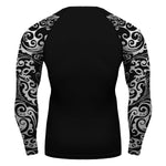Totem Bones Skull Gym Sport Compression Shirt Rash Guard