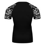 Totem Bones Skull Gym Sport Compression Shirt Rash Guard