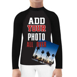 Kids Custom BJJ Athletic Training Rash Guard for Youth Boys Girls