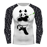 Panda Samurai Jiu Jitsu Fighting Grappling Compression Shirt