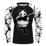 Panda Samurai Jiu Jitsu Fighting Grappling Compression Shirt