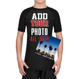 Kids Custom BJJ Athletic Training Rash Guard for Youth Boys Girls